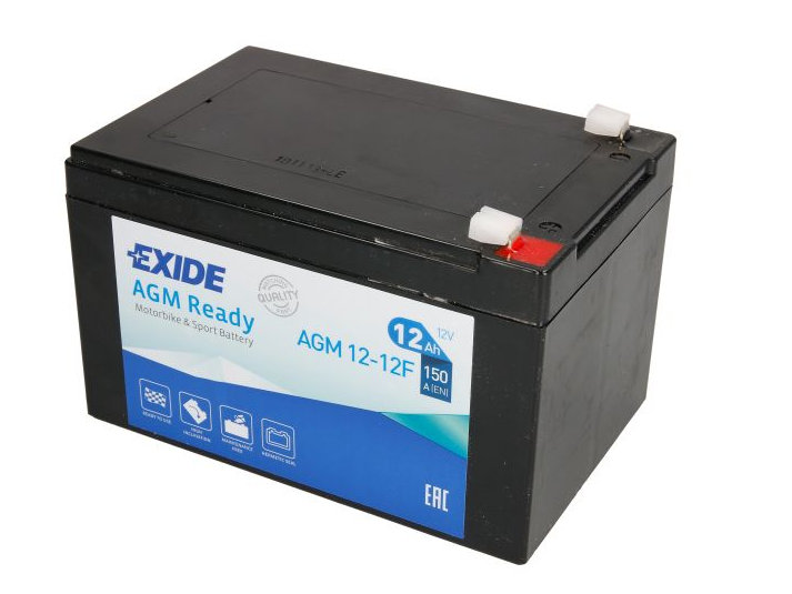 AGM akumulators bērnu elektro auto un UPS 12Ah 12V AGM12-12F EXIDE AGM akumulators bērnu elektro auto un UPS 12Ah 12V AGM12-12F EXIDE