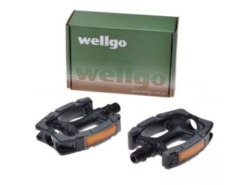 Plastmasas pedāļu komplekts WELLGO MTB velosipēdam,14mm ass