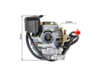 Karburators 4T motorolleriem 80cc ar el. čoku