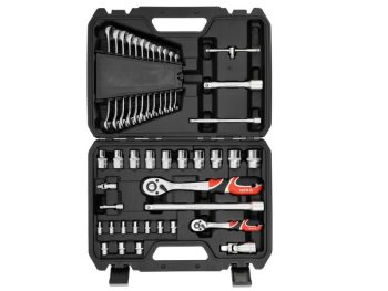 INSTRUMENTU UN MUCIŅU PROFESIONĀLAIS KOMPLEKTS 1/4"; 1/2" (42 DAĻU ) YATO YT-38742