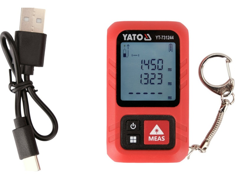 LĀZERA TĀLMĒRS KOMPAKTS AR ATSLĒGU PIEKARIŅU, YATO YT-731244 LĀZERA TĀLMĒRS KOMPAKTS AR ATSLĒGU PIEKARIŅU, YATO YT-731244 - Image 2