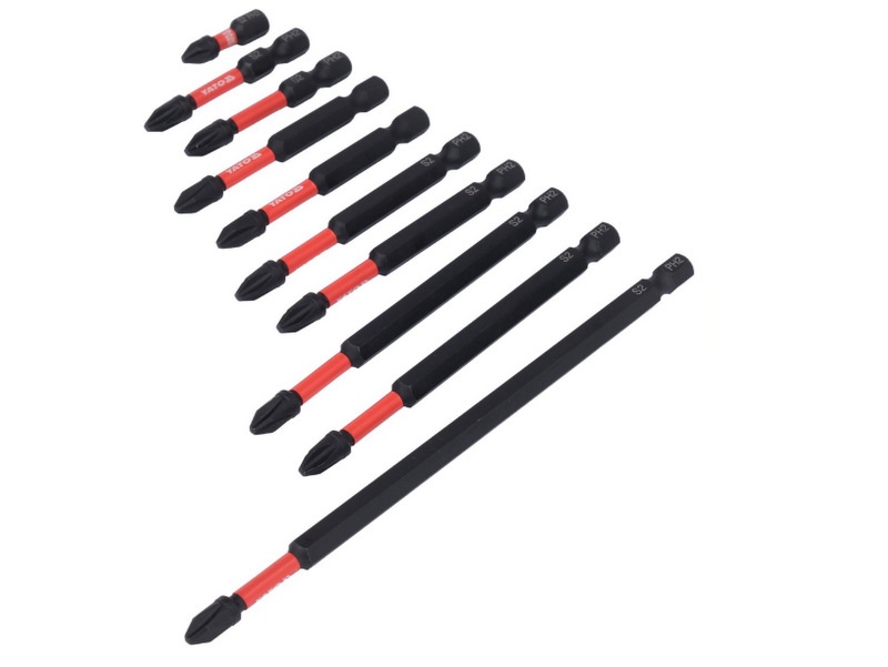TRIECIENUZGAĻU 10 DAĻU KOMPLEKTS YATO GRD SĒRIJAS 1/4" PH2 YT-78073 TRIECIENUZGAĻU 10 DAĻU KOMPLEKTS YATO GRD SĒRIJAS 1/4" PH2 YT-78073 - Image 2