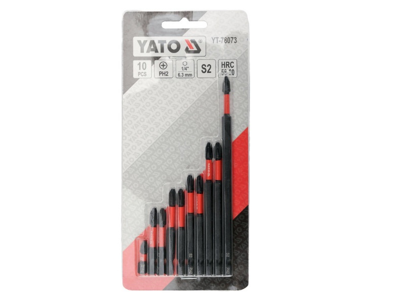 TRIECIENUZGAĻU 10 DAĻU KOMPLEKTS YATO GRD SĒRIJAS 1/4" PH2 YT-78073 TRIECIENUZGAĻU 10 DAĻU KOMPLEKTS YATO GRD SĒRIJAS 1/4" PH2 YT-78073 - Image 3