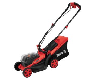36V AKUMULATORA ZĀLES PĻĀVĒJS 2X18V AR AKUMULATORIEM UN ĀTRO LĀDĒTĀJU, YATO YT-85220