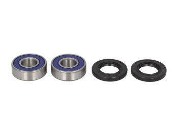 Riteņu gultņu komplekts priekšā (ar hermētiķi) KAWASAKI EX, KDX, KLX, NINJA, W; YAMAHA IT, RT, TT, TT-R, WR, XT, XTZ, XV, YZ 125-650 1982-2018