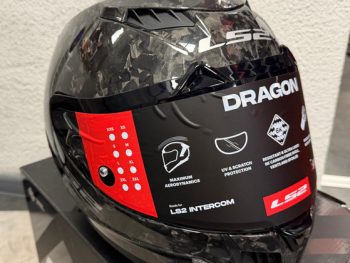 Mazlietota karbona moto ķivere LS2 FF807 DRAGON FORGED, spīdīga 2XL