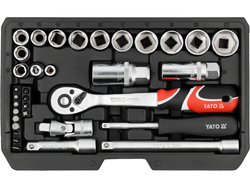 Instrumentu komplekts 1/4"; 3/8" 34 gab. YATO YT-38700