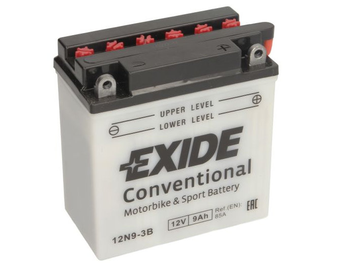 Akumulators moto 12N9-3B EXIDE 12V 9Ah 85A Labais+ - Image 2