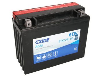 Moto akumulators 21Ah 350A 12V EXIDE ETX24HL-BS (YTX24HL-BS)