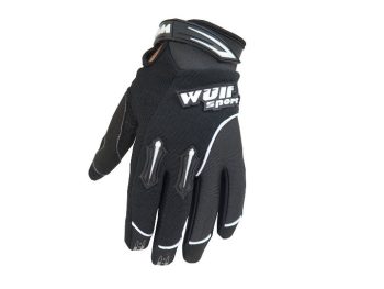 Moto cimdi WULFSPORT STRATOS M/X melni