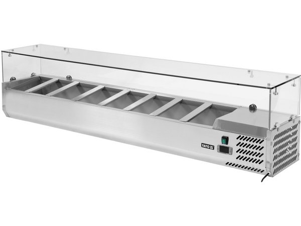 Galda ledusskapja vitrīna 8x1/4 GN YATO YG-05323