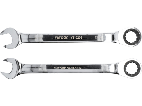 Kombinētā uzgriežņu atslēga ar sprūdrata atslēgu 32 mm YATO YT-0206