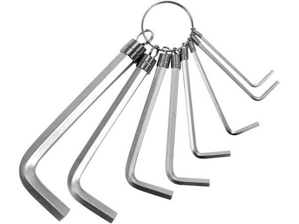 8 sešstūra atslēgu komplekts, 2,0–10 mm, CrV, vidēja izmēra YATO YT-0503
