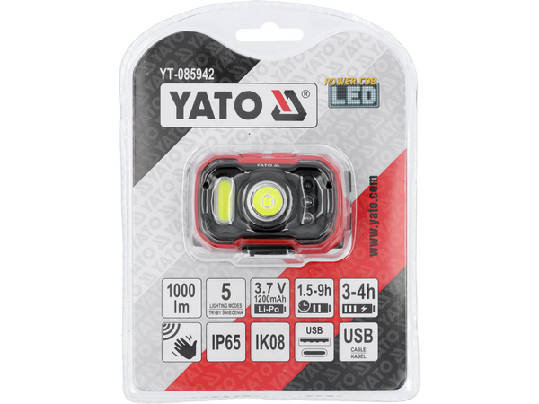 GALVAS LUKTURIS 1000 LUMENU AR KUSTĪBAS SENSORU YATO YT-085942 GALVAS LUKTURIS 1000 LUMENU AR KUSTĪBAS SENSORU YATO YT-085942 - Image 12