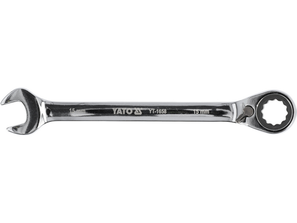 Kombinētā uzgriežņu atslēga ar sprūdrata atslēgu 15 mm YATO YT-1658 - Image 2
