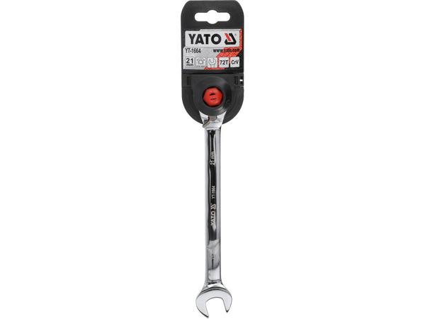 Kombinētā uzgriežņu atslēga ar sprūdrata atslēgu 21 mm YATO YT-1664 - Image 5