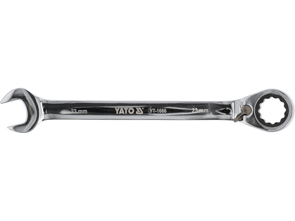 Kombinētā uzgriežņu atslēga ar sprūdrata atslēgu 23 mm YATO YT-1666 - Image 2