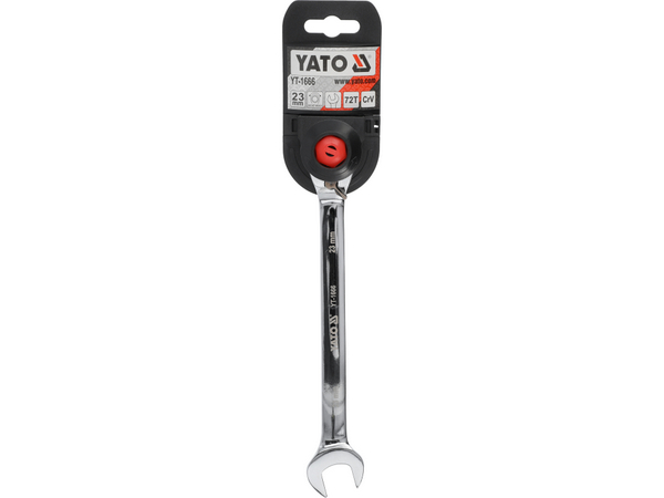 Kombinētā uzgriežņu atslēga ar sprūdrata atslēgu 23 mm YATO YT-1666 - Image 5