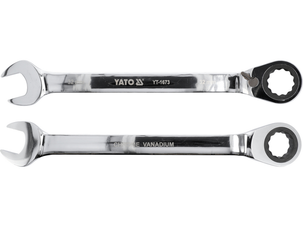 Kombinētā uzgriežņu atslēga ar sprūdrata atslēgu 32 mm YATO YT-1673