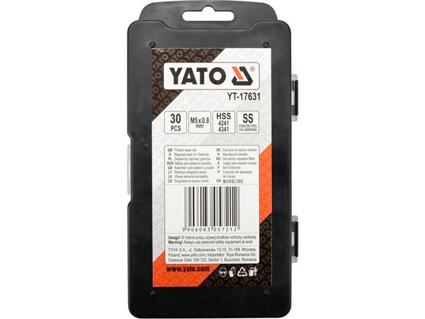 Vītņu remonta komplekts M5x0,8 mm YATO YT-17631 - Image 2