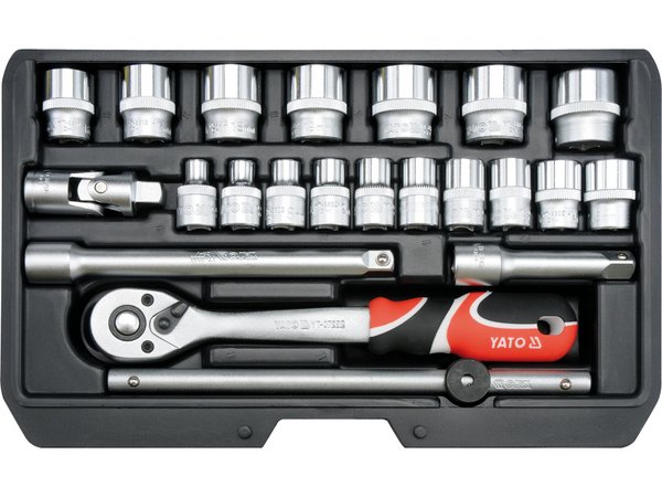 3/8" uzgaļu komplekts, 22 gab. XS YATO YT-38561