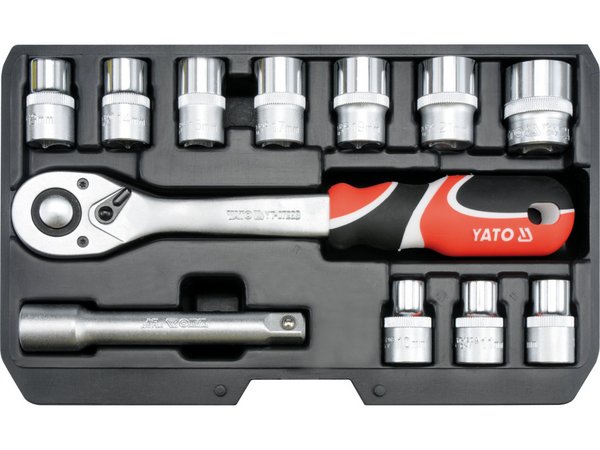 1/2" uzgaļu komplekts, 12 gab. XS YATO YT-38671