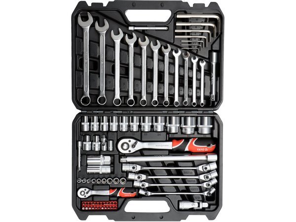1/4" un 1/2" instrumentu komplekts, 77 daļas YATO YT-38781