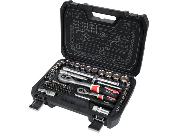INSTRUMENTU KOMPLEKTS PROFESIONĀLAIS 1/4" UN 1/2", 72 DAĻU, YATO YT-38782 INSTRUMENTU KOMPLEKTS PROFESIONĀLAIS 1/4" UN 1/2", 72 DAĻU, YATO YT-38782 - Image 2