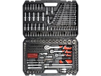 INSTRUMENTU KOMPLEKTS LIELAIS PROFESIONĀLAIS XXL 1/4", 3/8" un 1/2" (216 DAĻU) ,YATO YT-38841