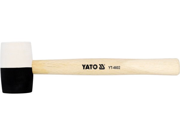Gumijas āmurs, melns un balts, koka rokturis, 370 g YATO YT-4602
