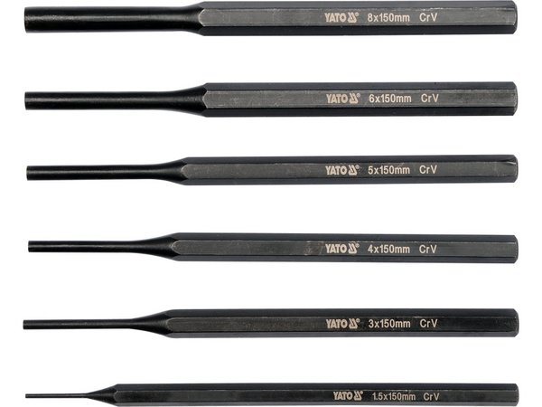 6 caurumoņu komplekts 1,5–8 mm YATO YT-47121