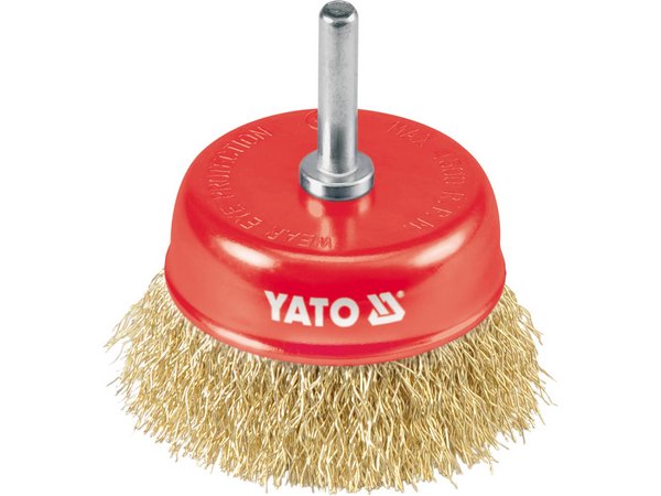 DISKVEIDA STIEPĻU BIRSTE AR KĀTU RŪSAS TĪRĪŠANAI 75mm YATO YT-4750 DISKVEIDA STIEPĻU BIRSTE AR KĀTU RŪSAS TĪRĪŠANAI 75mm YATO YT-4750