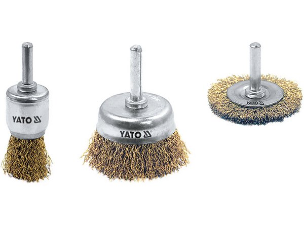 3 apaļu metāla suku komplekts YATO YT-4755