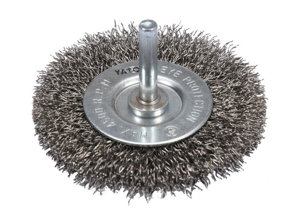 Diskveida birste ar gofrētu stiepli 75 mm INOX YATO YT-47568
