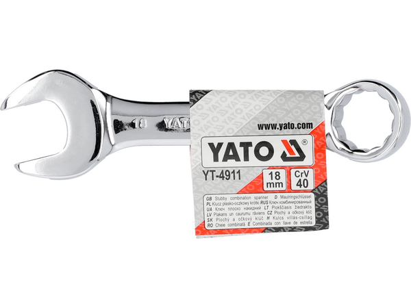 Īsa kombinētā uzgriežņu atslēga 18 mm YATO YT-4911 - Image 3