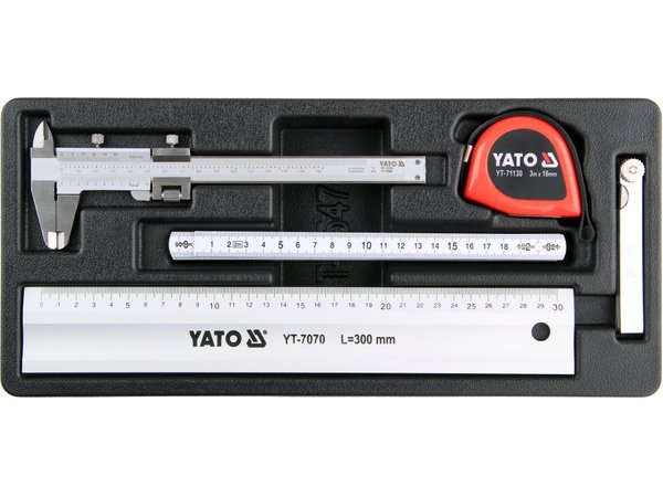 Atvilktņu paplāšu/mērinstrumentu komplekts (5 gab.) YATO YT-55474