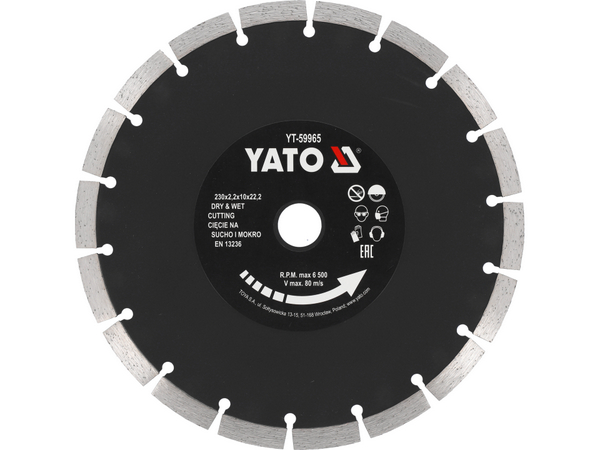 Segmentēts dimanta disks 230 mm YATO YT-59965