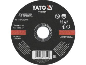 GRIEŠANAS RIPAS DISKI LEŅĶA SLĪMAŠĪNĀM (FLEKŠIEM) 125x1.0x22.2 YATO YT-61025