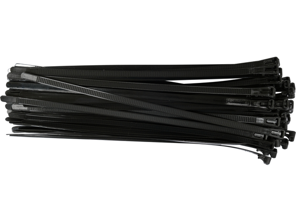 Atkārtoti lietojami plastmasas savilcēji, melni, 7,6 × 300 mm, 50 gab. YATO YT-70675