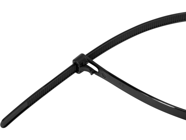 Atkārtoti lietojami plastmasas savilcēji, melni, 7,6 × 300 mm, 50 gab. YATO YT-70675 - Image 4