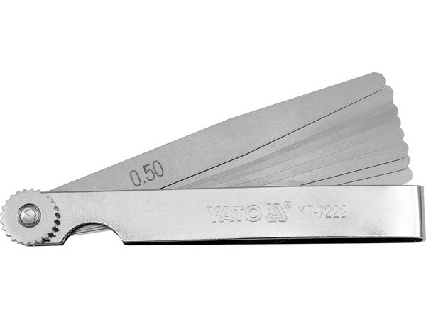 Mērīšanas zondes 100 mm, 10 gab. 0,05–0,5 mm YATO YT-7222