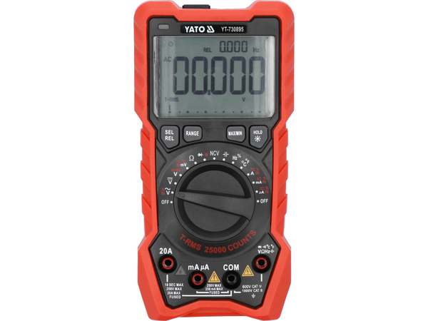 DIGITĀLAIS MULTIMĒTRS TRUE RMS LCD 25000, YATO YT-730895