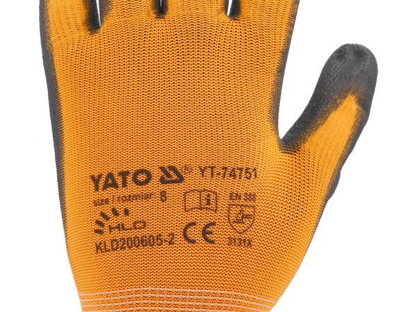 PU darba cimdi skārienekrāniem, 9. izmērs YATO YT-74752 - Image 5