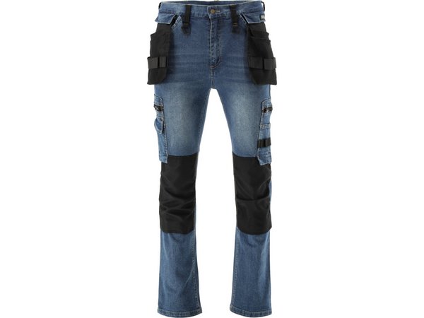 DARK BLUE džinsa darba bikses, izmēri RL/XL YATO YT-79053 - Image 8