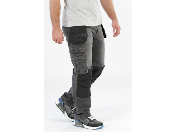 Elastīgas džinsa bikses STRETCH JEANS STEEL GREY, XL izmērs YATO YT-79064 - Image 2