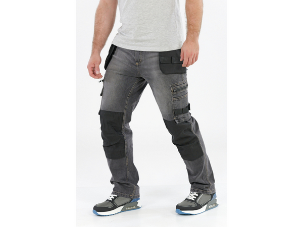 Elastīgas džinsa bikses STRETCH JEANS STEEL GREY, XL izmērs YATO YT-79064 - Image 3