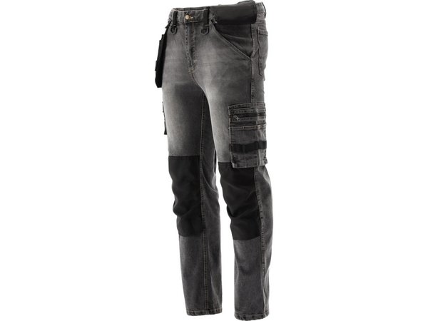 Elastīgas džinsa bikses STRETCH JEANS STEEL GREY, XL izmērs YATO YT-79064 - Image 5