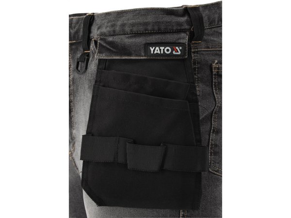 Elastīgas džinsa bikses STRETCH JEANS STEEL GREY, XL izmērs YATO YT-79064 - Image 10