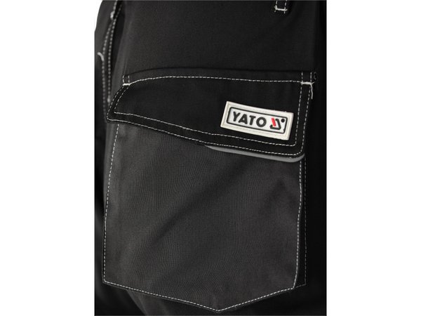 Melnas elastāna darba bikses, 2XL izmērs YATO YT-79444 - Image 9