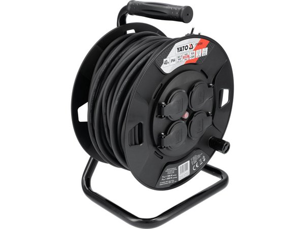 Elektriskais pagarinātājs uz spoles, 40m, 3x1.5mm, IP44, 16A YATO YT-81054